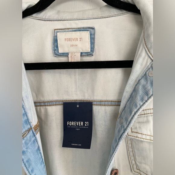 Light Washed Distressed Jean Jacket | NWT - Picture 6 of 9